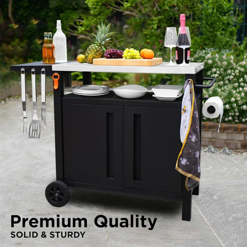 Grill Cart Outdoor with Storage