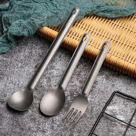 Long Handle Spoon Titanium Cookware