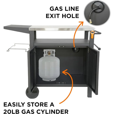 Grill Cart Outdoor with Storage