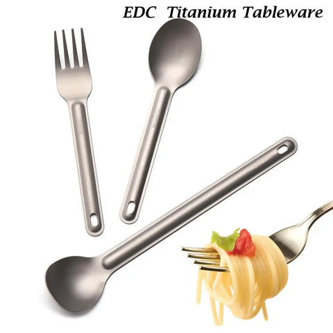 Long Handle Spoon Titanium Cookware